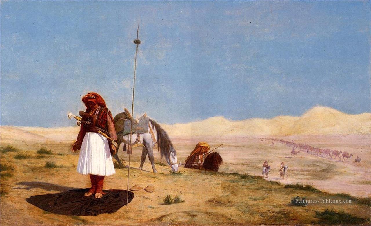 Prière dans le désert Grec orientalisme Jean Léon Gérôme Peintures à l'huile